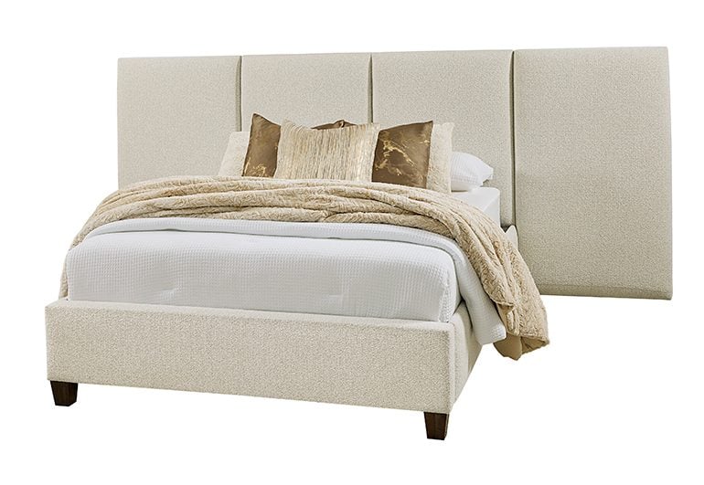 Artisan & Post 194-551Z-155Z-822Z-404-444Z Labradoodle Queen Upholstered Wallbed In Washed White Oak