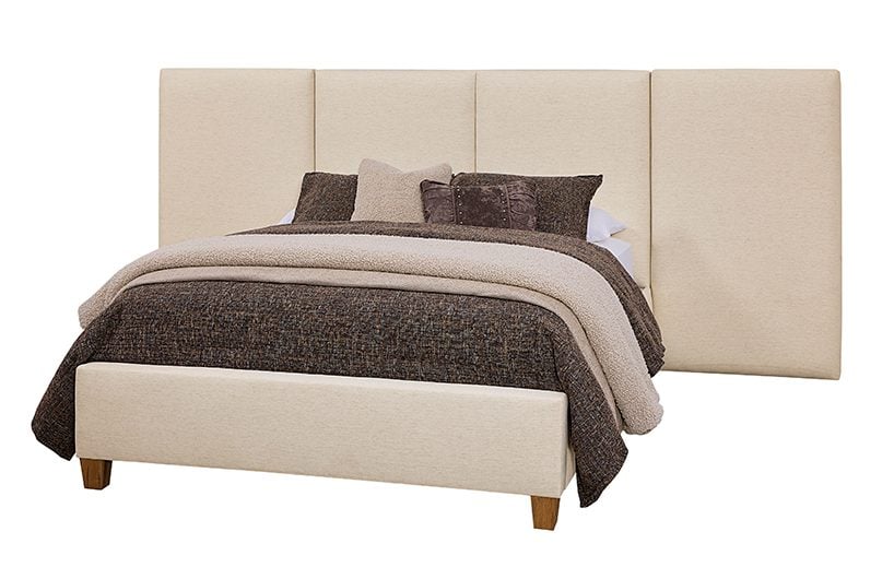 Artisan & Post 194-661I-166I-822I-404-444I Ivory Cream King Upholstered Wallbed In Washed White Oak