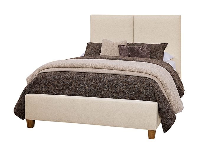 Artisan & Post 194-661I-166I-822I-404 Ivory Cream King Upholstered Bed In Washed White Oak