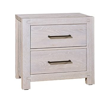 Artisan & Post 194-227 2 Drawer Nightstand In Washed White Oak