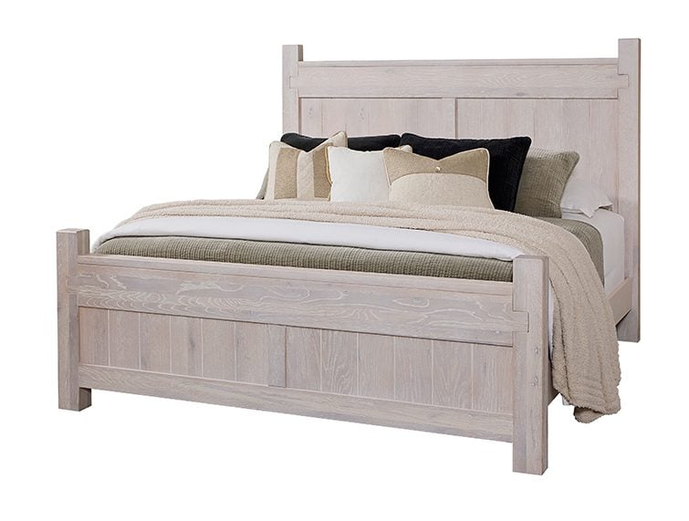 Artisan & Post 194-667-766-944-MS2 Cal King Poster Bed In Washed White Oak