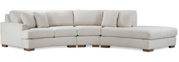 Temple Furniture 25260 Crescent 43" Depth Sectional with RAF Lounge