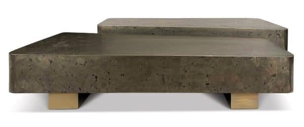 Ambella Home 74007-920-001 Tavish Pyrite Cocktail Table - Set of 2