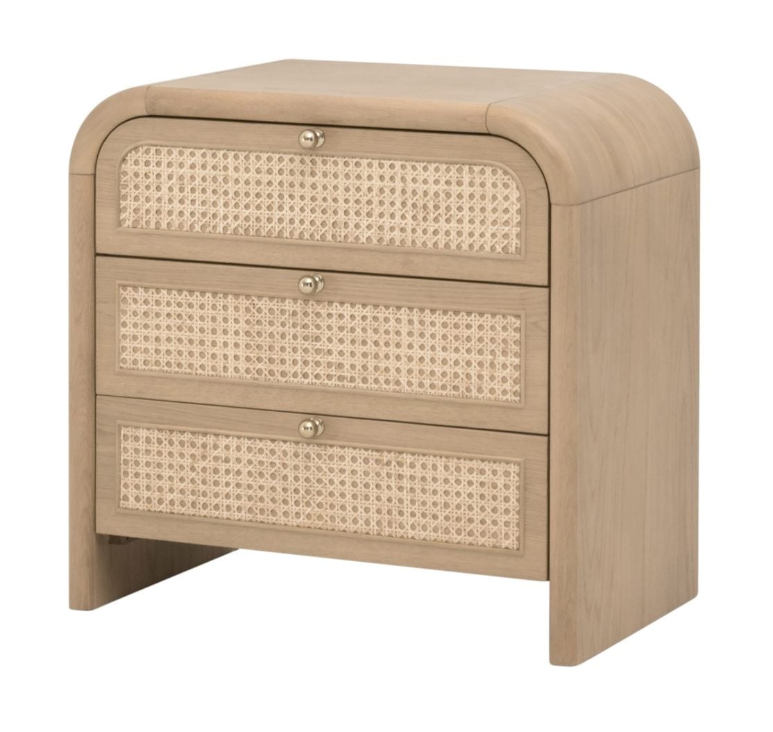 Essentials For Living 5280.NAT-OAK Cannes 3-Drawer Nightstand