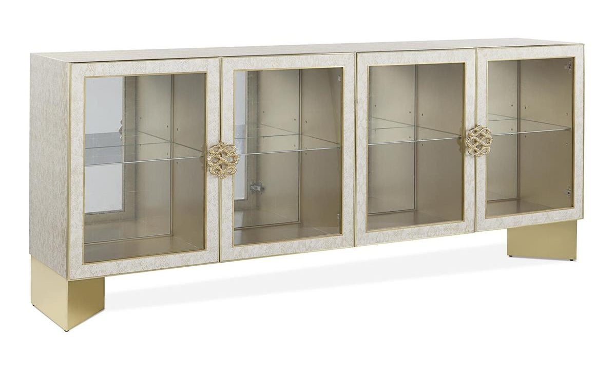 John Richard EUR-04-0886 Celtic Four-Door Lighted Sideboard