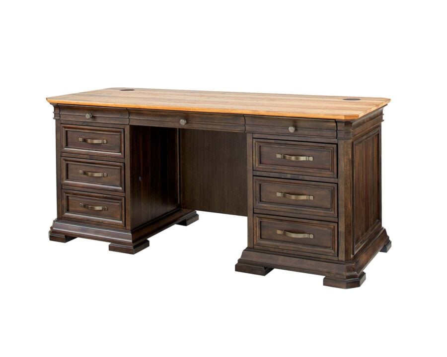Martin Furniture IMSA680 Sonoma 68″ W Double Pedestal Desk