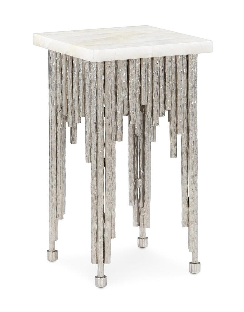John Richard JFD-0538 Channel Side Table, Silver