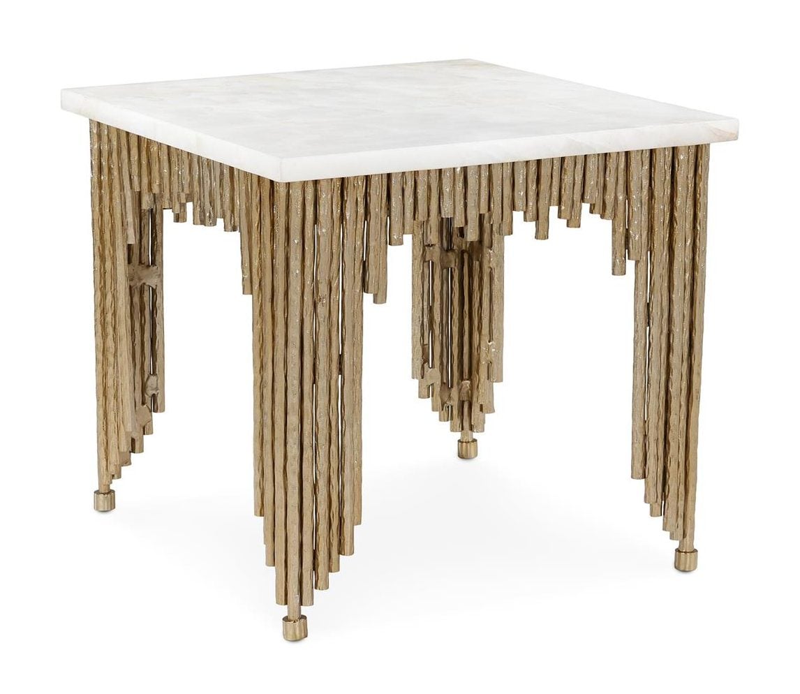 John Richard JFD-0539 Channel End Table, Gold