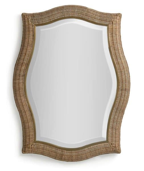 Jonathan Charles 491338-C012 Palm Court Haven Rattan Wall Mirror