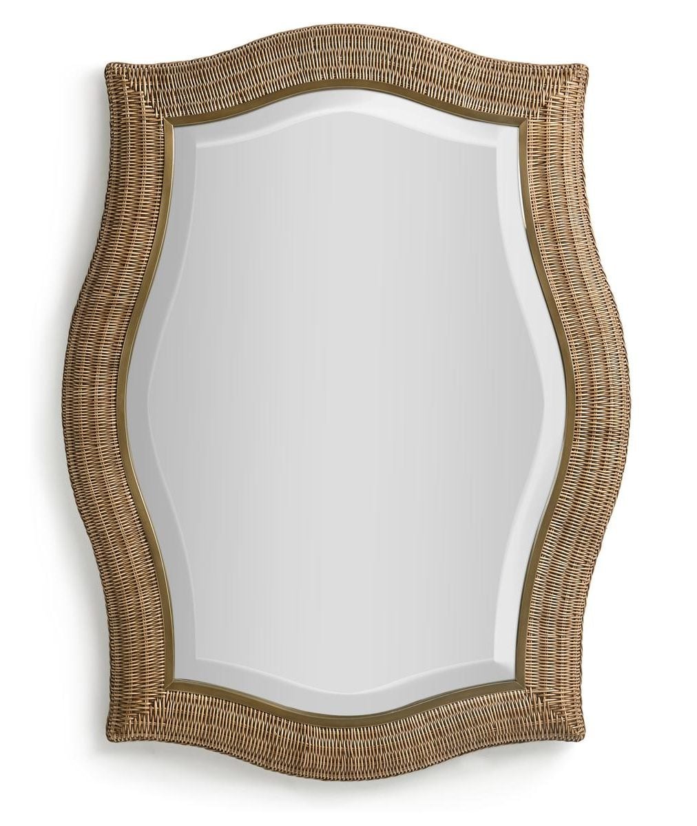 Jonathan Charles 491338-C012 Palm Court Haven Rattan Wall Mirror