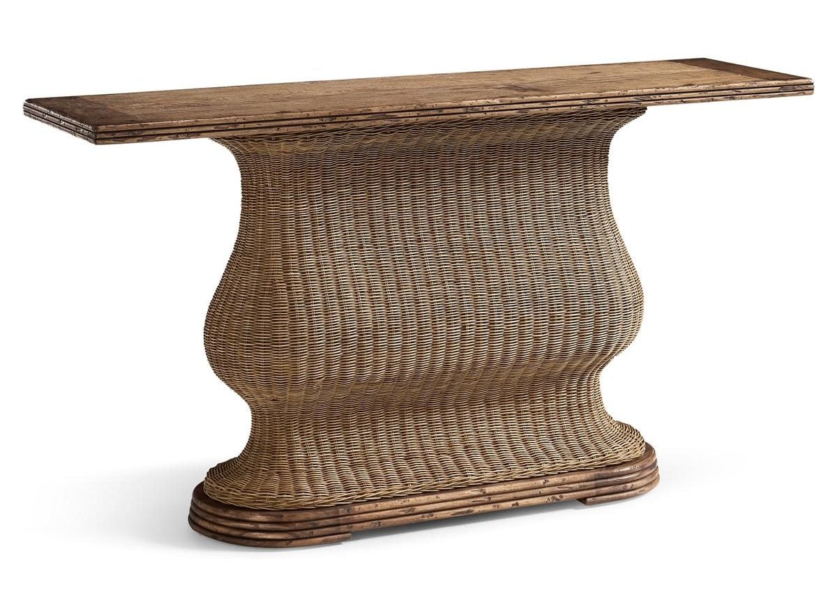 Jonathan Charles 491334-C012 Palm Court Rattan Console Table