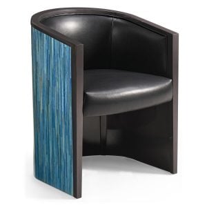 Jonathan Charles 500611-ABS-L047 Sapphire Straw Barrel Chair