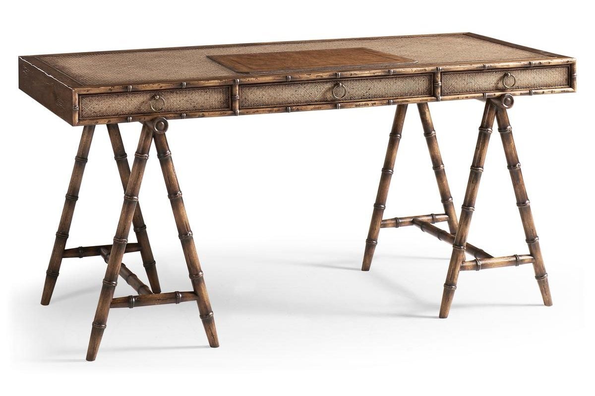 Jonathan Charles 491339-C012 Palm Court Bamboo Writing Desk