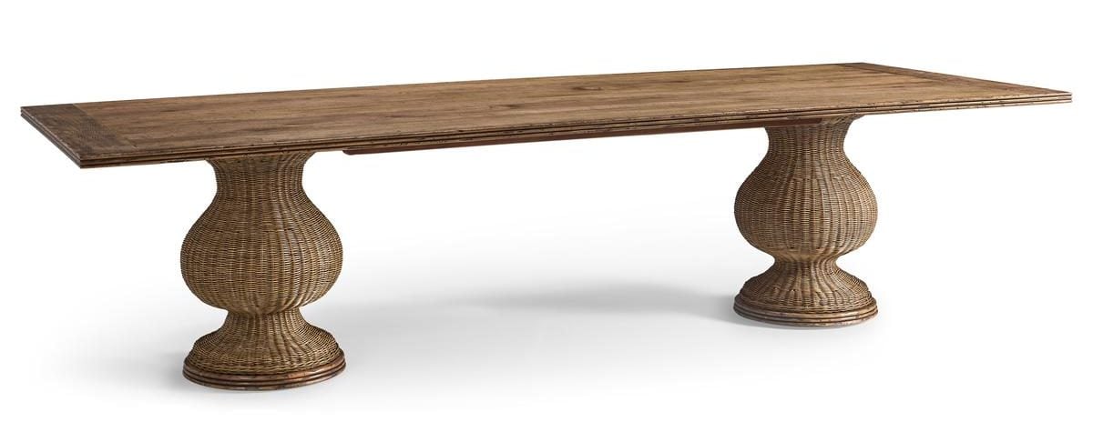 Jonathan Charles 491328-C012-120L Palm Court Rattan Dining Table 120"