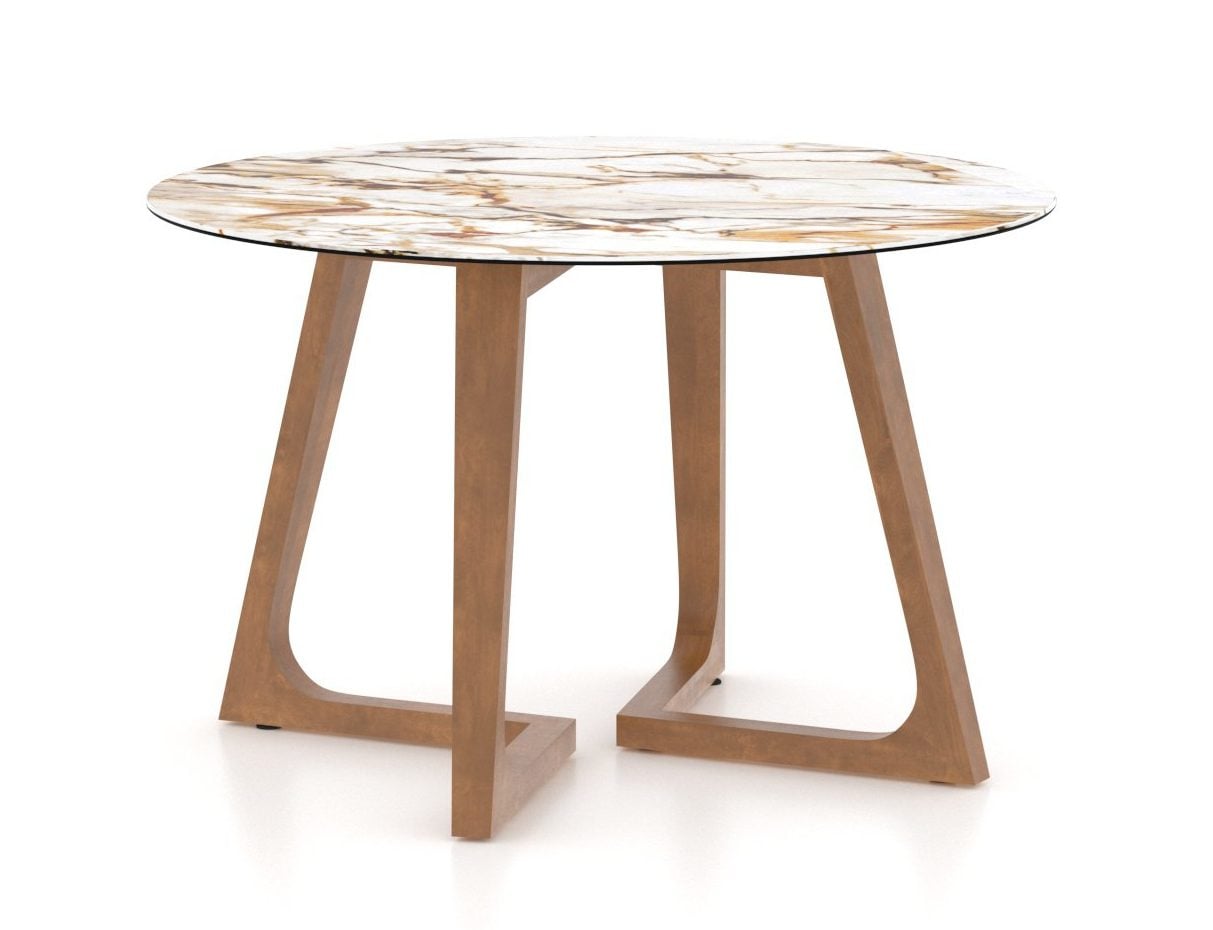 Canadel PRN04848W225MMONF Round Porcelain Table – Base MN