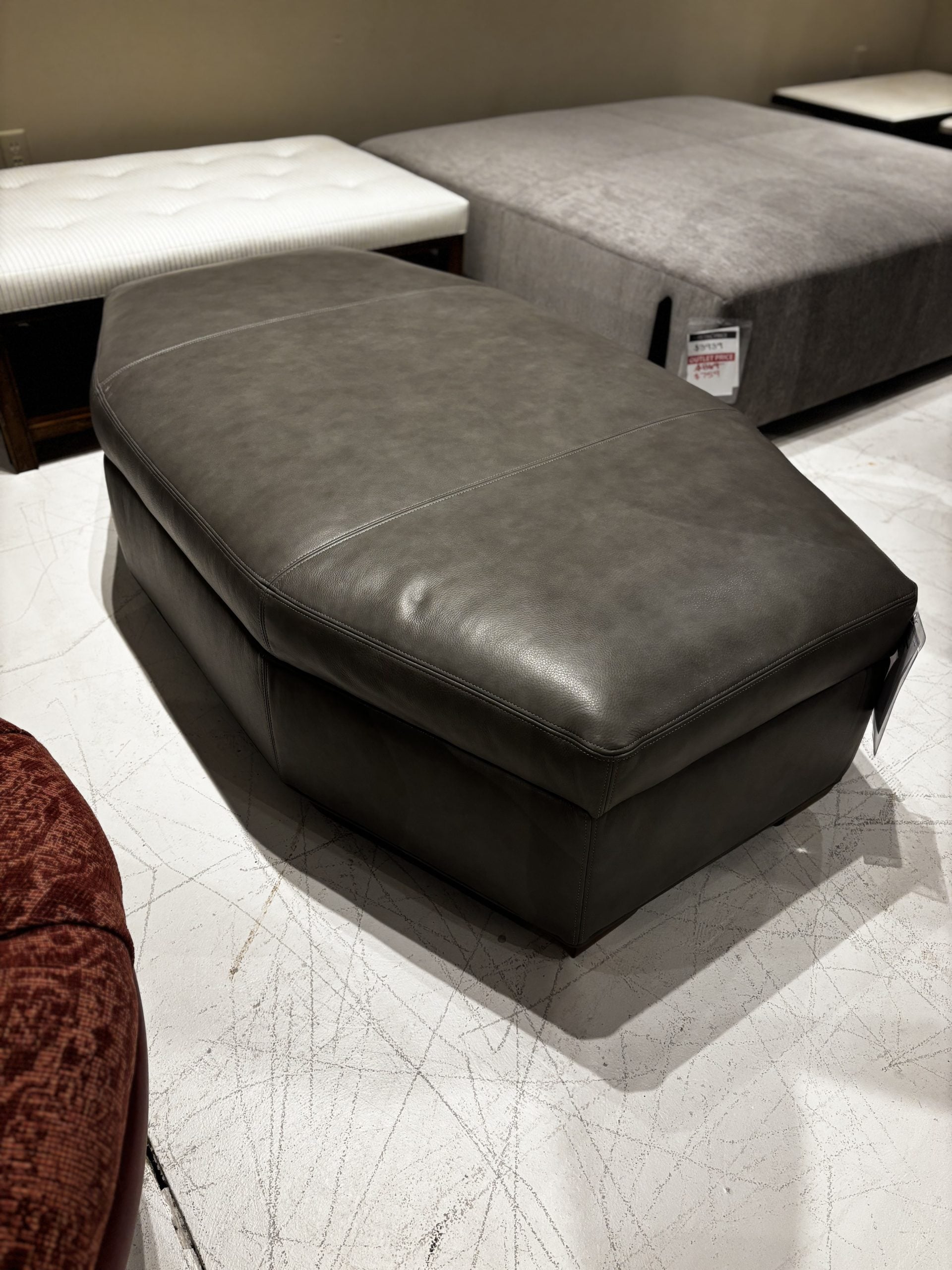 Century LR7600-13/10 Leatherstone Storage Ottoman