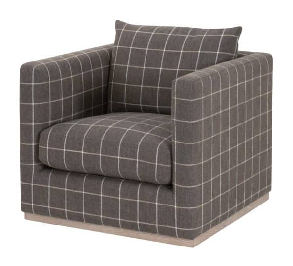 Essentials For Living 6608.WSTL/NG Siena Plinth Base Swivel Club Chair