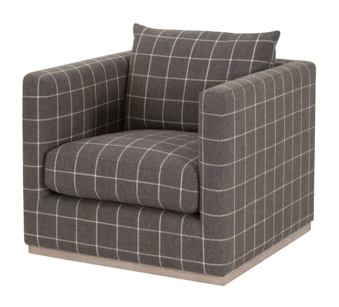 Essentials For Living 6608.WSTL/NG Siena Plinth Base Swivel Club Chair