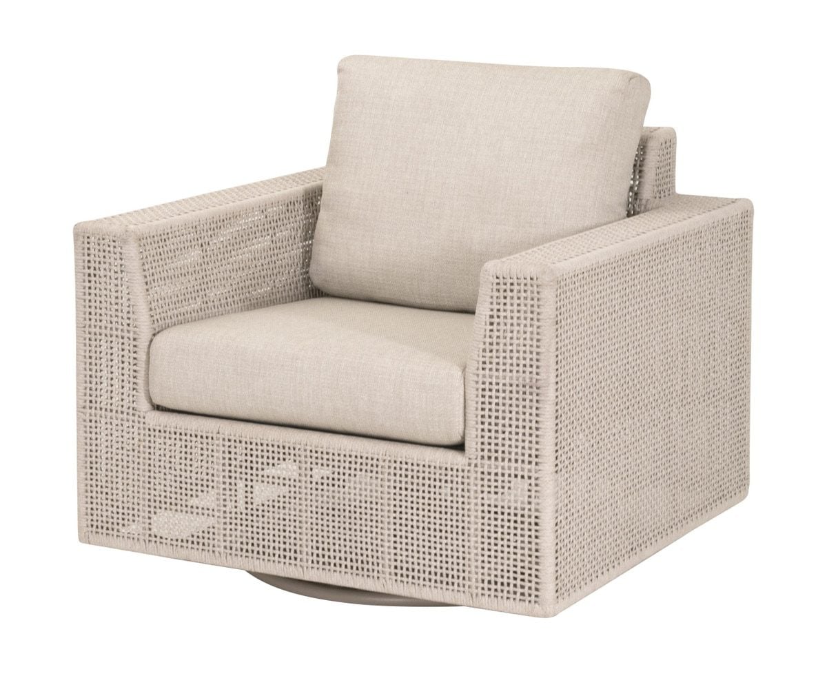 Essentials For Living 6843-1SRCK.OAT/ECR Tropez Outdoor Swivel Rocker Sofa Chair