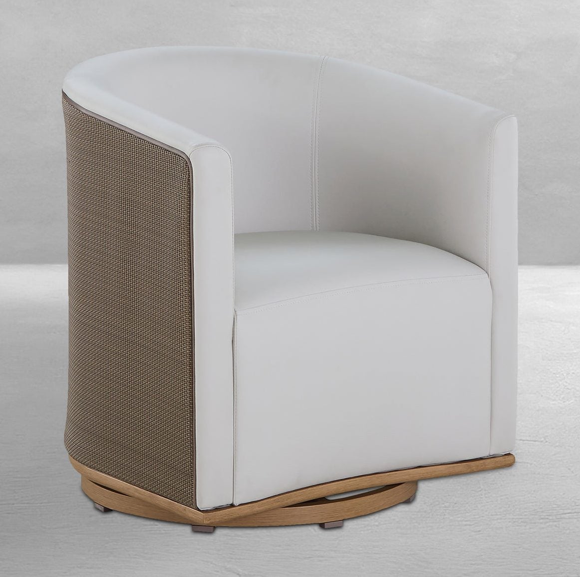 Summer Classics 1551 Tahoe Natural Weave Marine Grade Vinyl Swivel Arm Chair