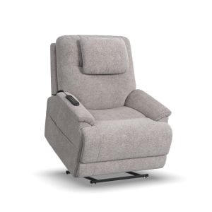 Flexsteel 1090-55PH-35201 Zecliner Model 2 Petite Dove Fabric Power Lift Sleep Recliner with Power Headrest & Lumbar