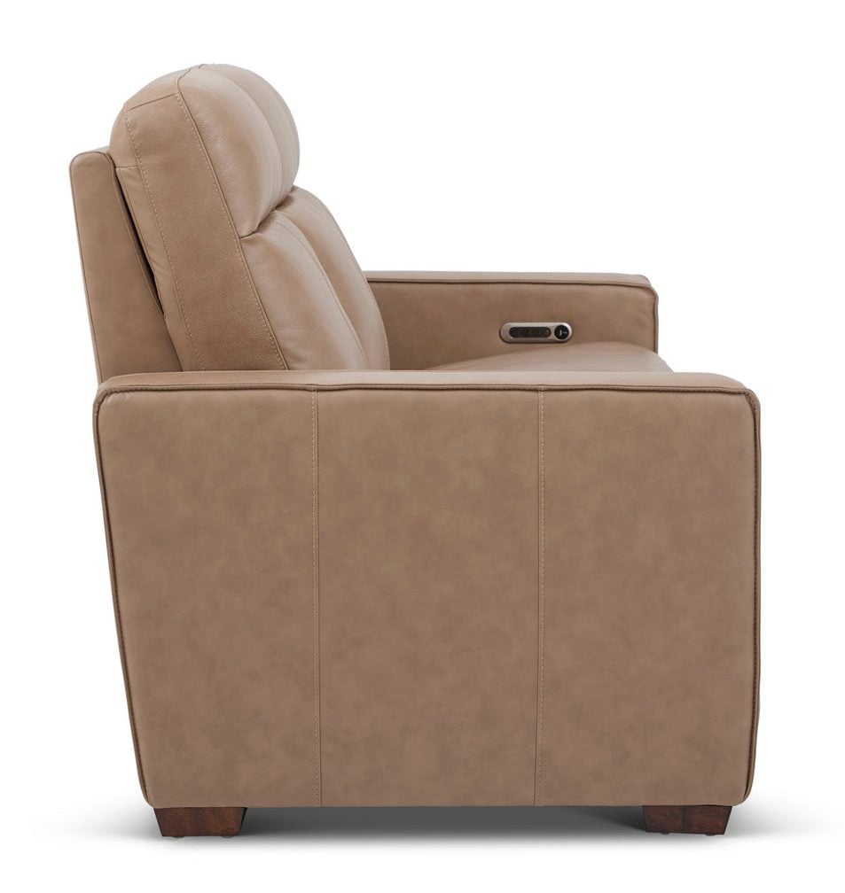 Flexsteel 1519-61P3-56282 Dutch Leather Power Reclining Sofa with Console, Power Headrest, & Lumbar Flexsteel 1519-61P3-56282 Dutch Leather Power Reclining Sofa with Console, Power Headrest, & Lumbar