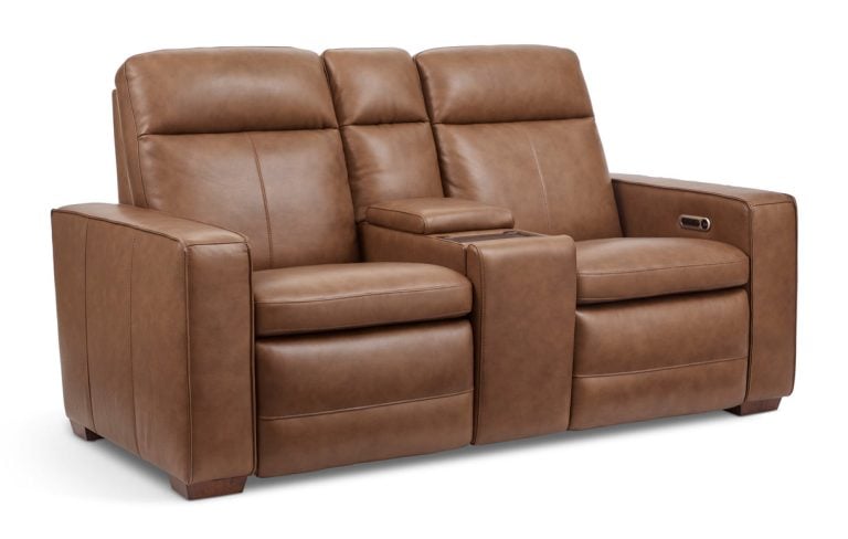 Flexsteel 1519-64P3-56280 Dutch Leather Power Reclining Loveseat with Console, Power Headrest & Lumbar Flexsteel 1519-64P3-56280 Dutch Leather Power Reclining Loveseat with Console, Power Headrest & Lumbar