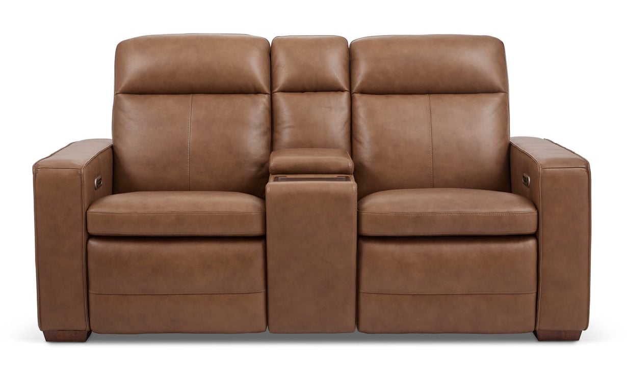 Flexsteel 1519-64P3-56280 Dutch Leather Power Reclining Loveseat with Console, Power Headrest & Lumbar Flexsteel 1519-64P3-56280 Dutch Leather Power Reclining Loveseat with Console, Power Headrest & Lumbar