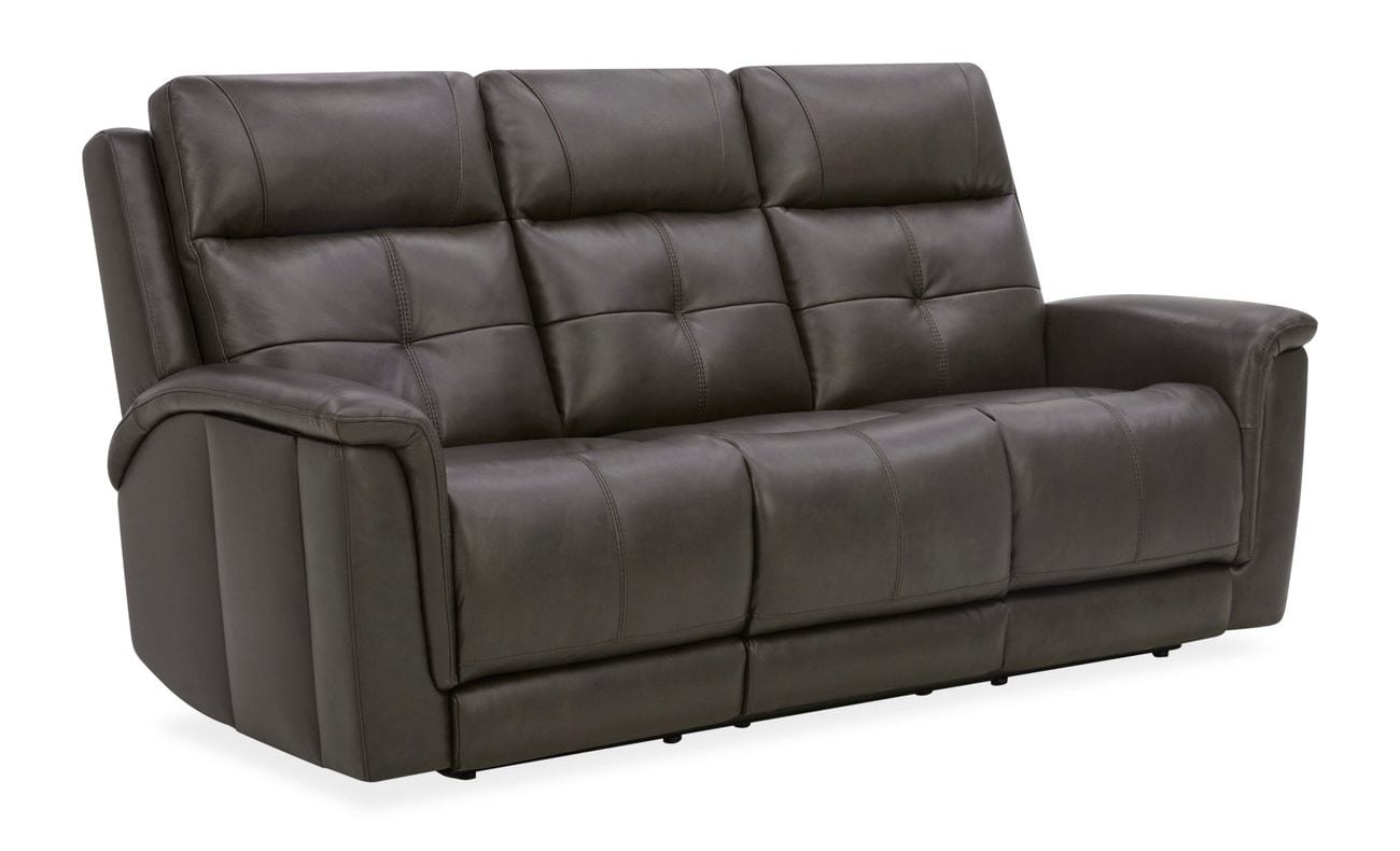 Flexsteel 1640-63P5-43970 Ranger Leather Power Reclining Sofa with Console, Power Headrest, Lumbar, Heat & Massage