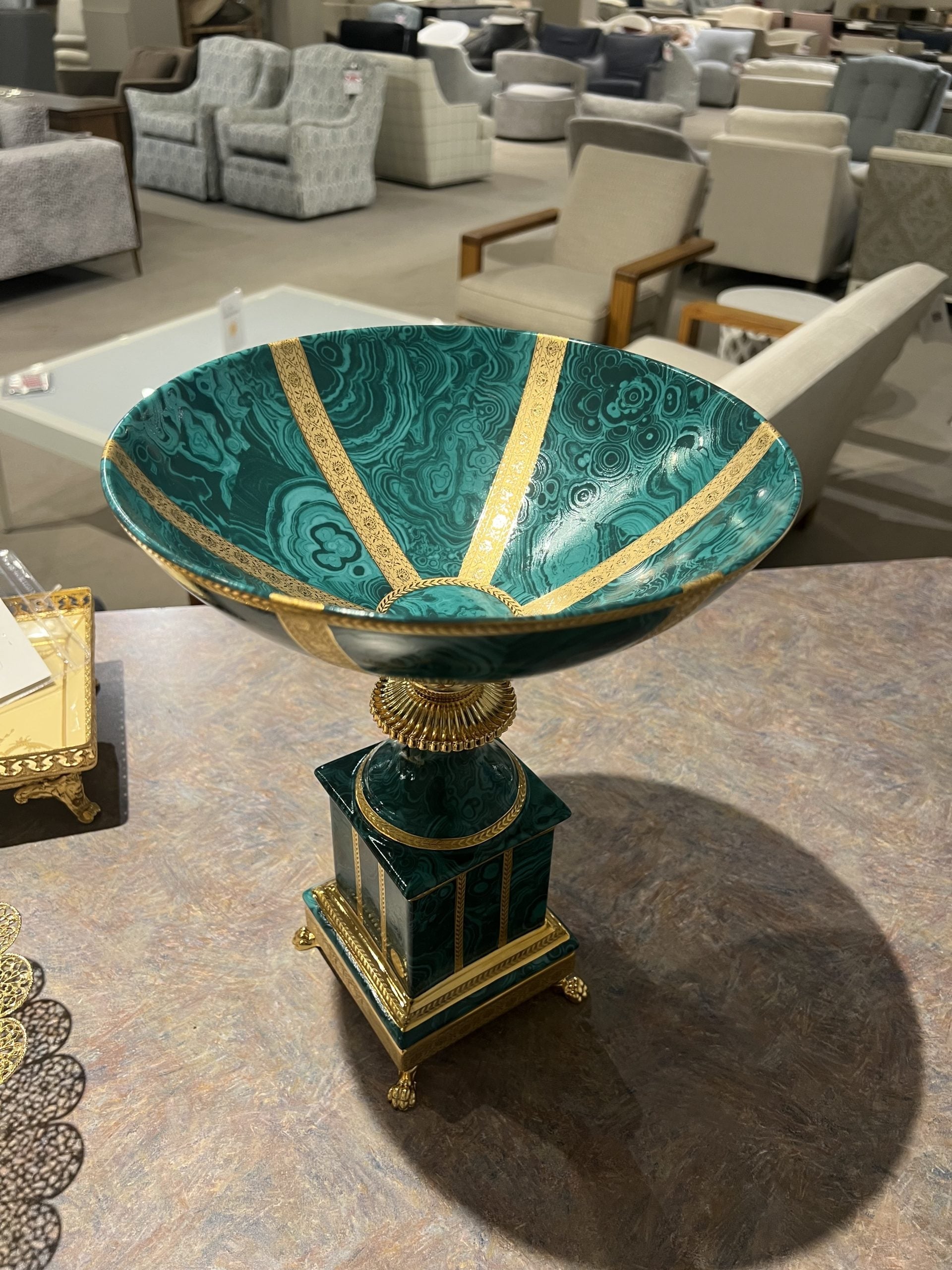 Maitland-Smith 8374-21/30 Malachite Centerpiece Dish Maitland-Smith 8374-21/30 Malachite Centerpiece Dish