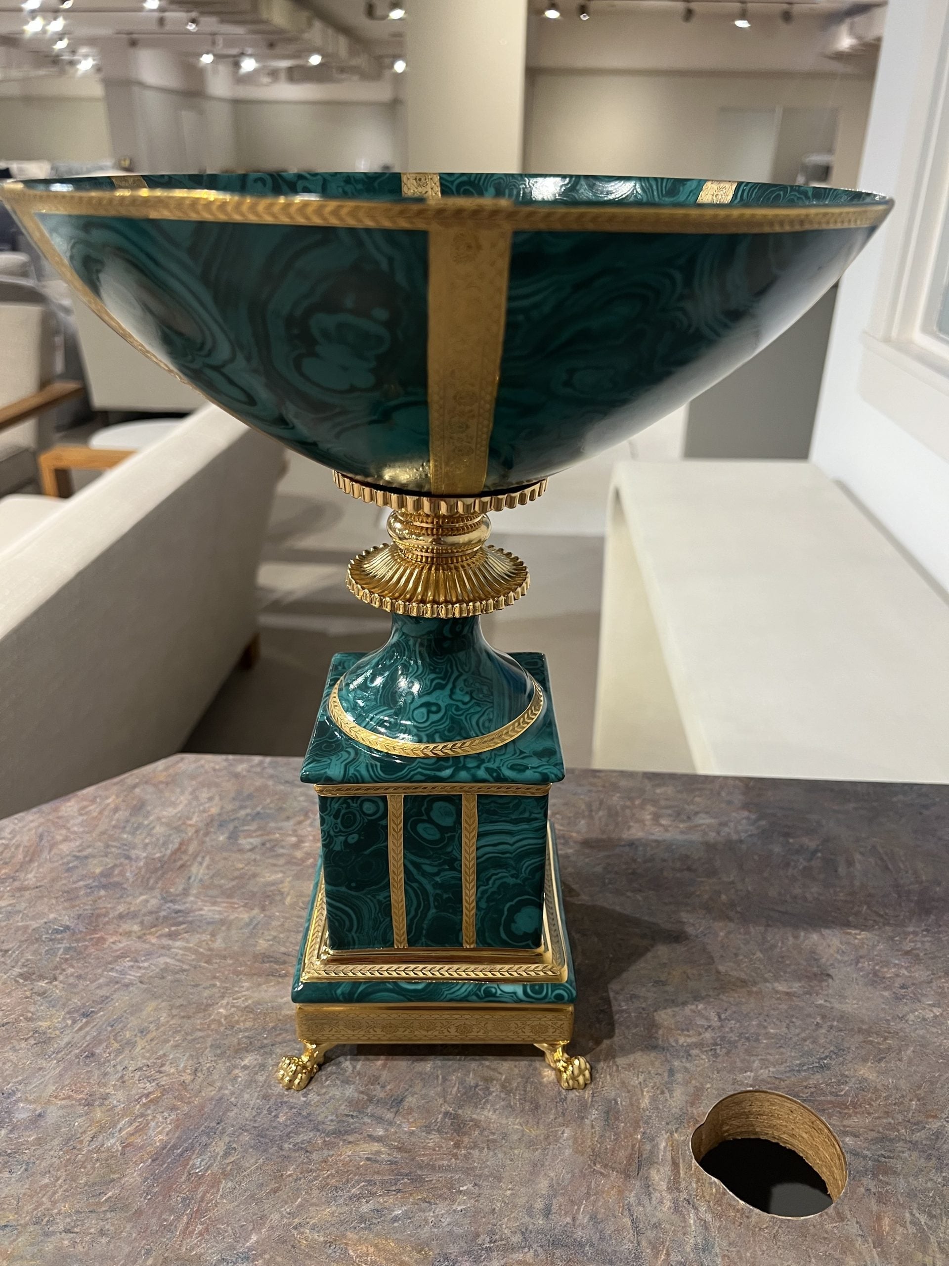 Maitland-Smith 8374-21/30 Malachite Centerpiece Dish Maitland-Smith 8374-21/30 Malachite Centerpiece Dish