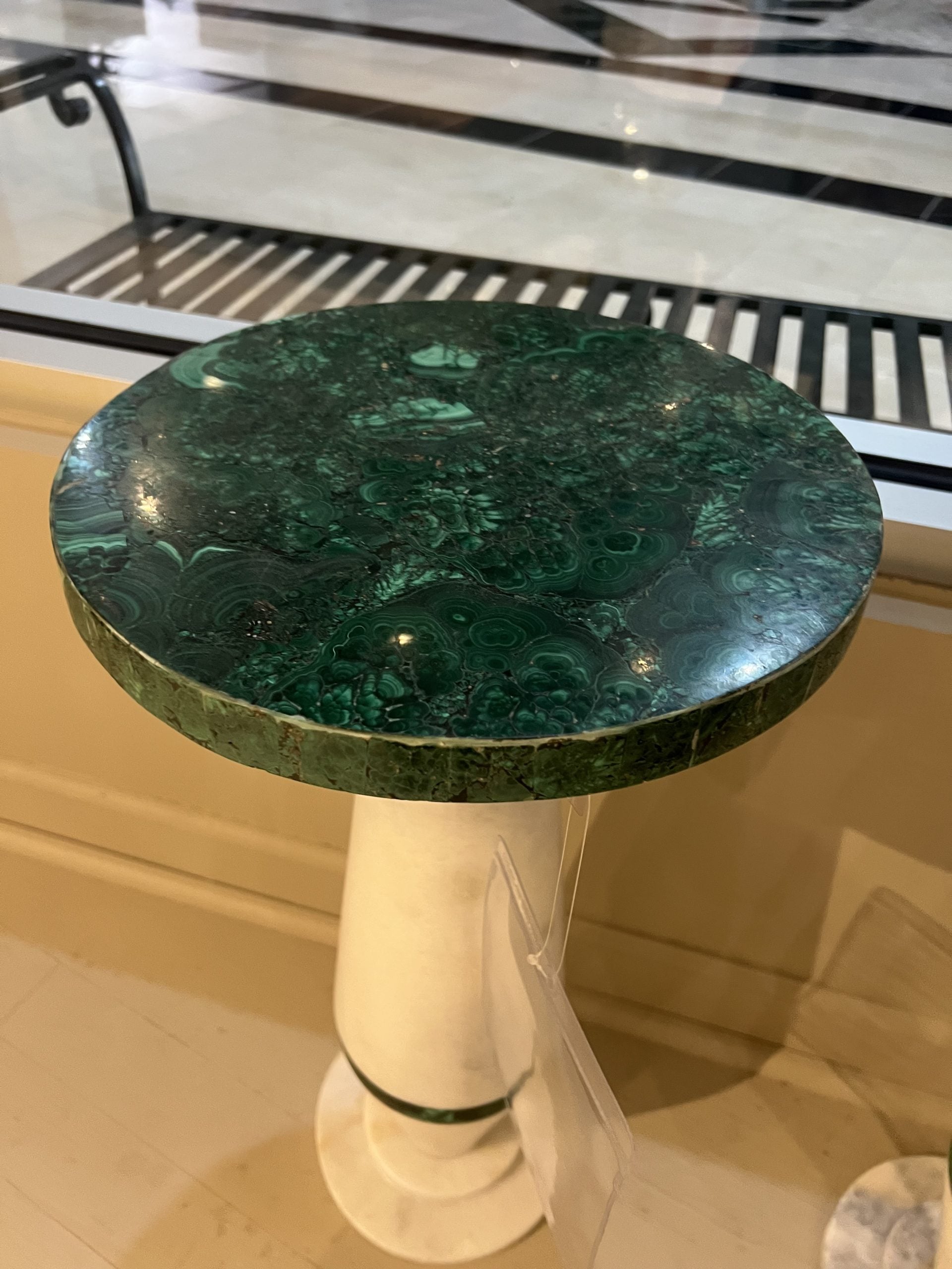 Maitland-Smith 8379-30M/70 Malachite Martini Table Maitland-Smith 8379-30M/70 Malachite Martini Table