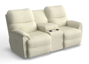La-Z-Boy X49724 Trouper Power Reclining Loveseat w/ Headrest, Lumbar & Console