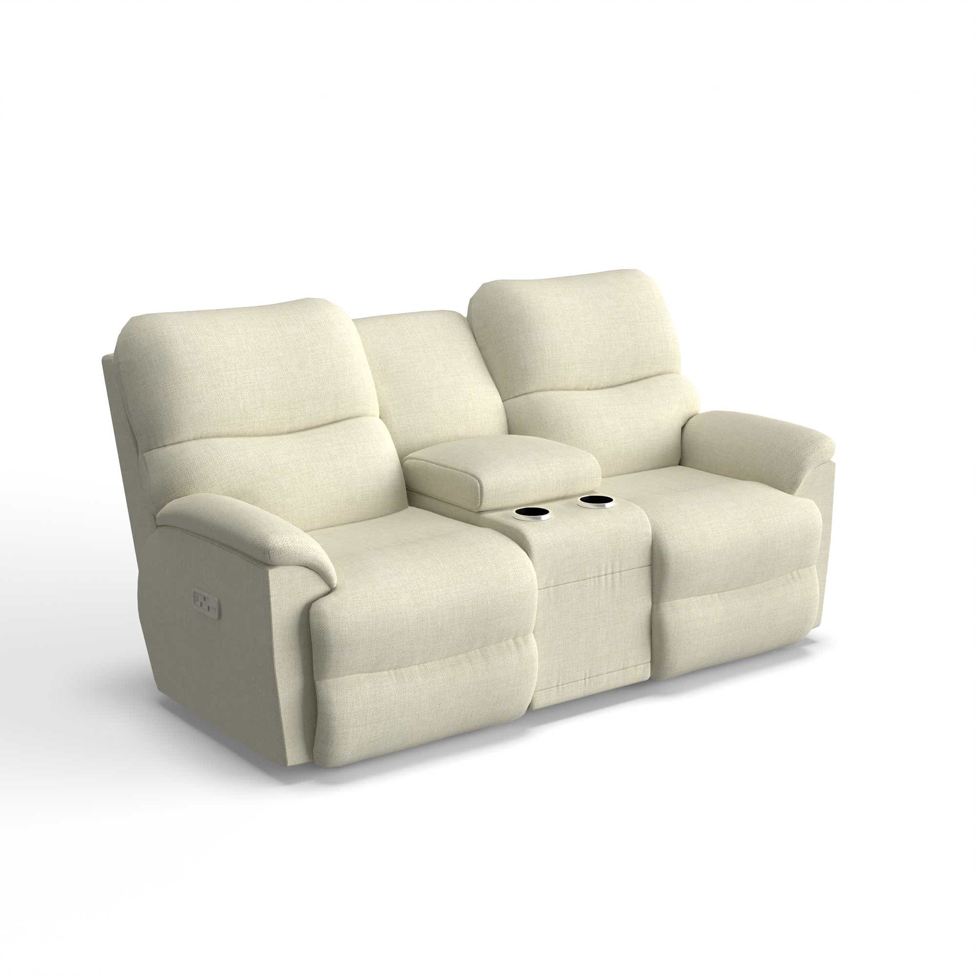 La-Z-Boy X49724 Trouper Power Reclining Loveseat w/ Headrest, Lumbar & Console