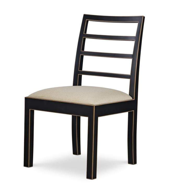 Century Furniture AE-CCU-3164S-F1 Dara Side Chair Black & Gold