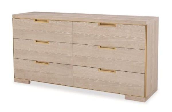 Century Furniture CA2-205 Cadence Six Drawer Dresser Sand Cerused