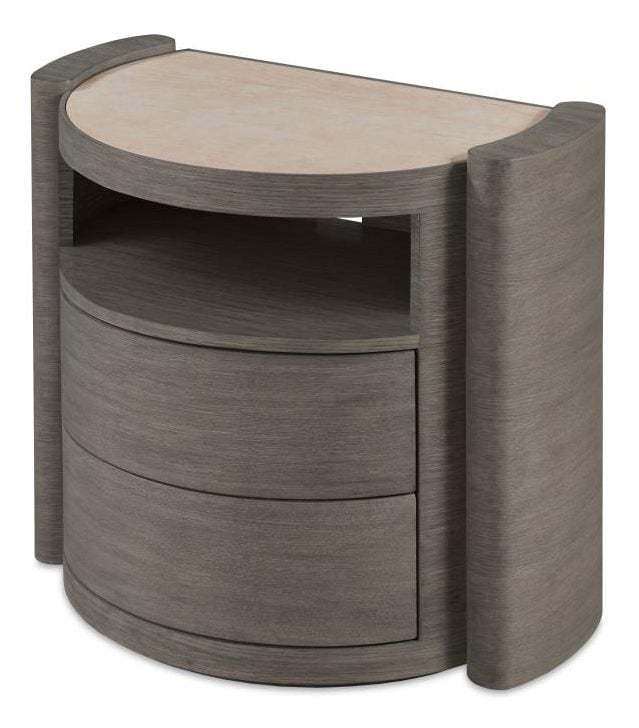 Century Furniture CD9-225 Yume Two Drawer Open Shelf Nightstand