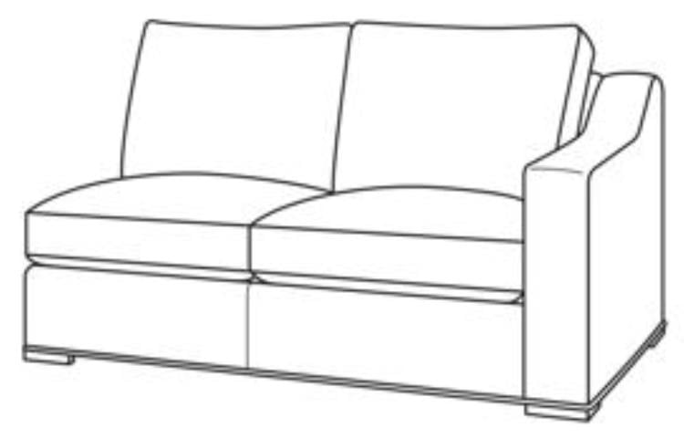 Century Furniture D13U-5201-72-F1 Armanti Outdoor RAF Love Seat