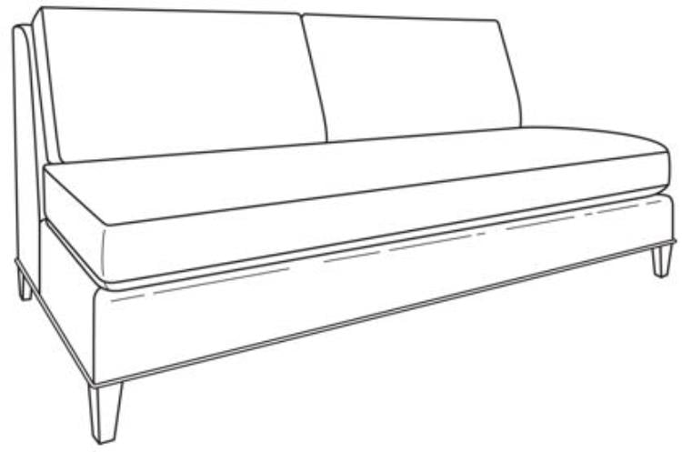 Century Furniture ES9-1339-82 Savannah Armless Love Seat