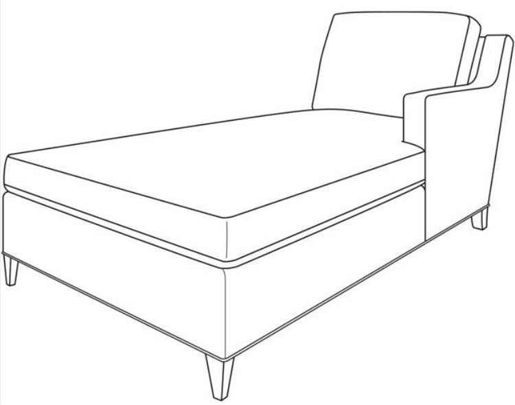 Century Furniture ES9-1339-91 Savannah RAF Chaise