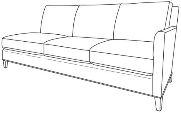 Century Furniture ES9-1340-52 Jordan RAF Sofa