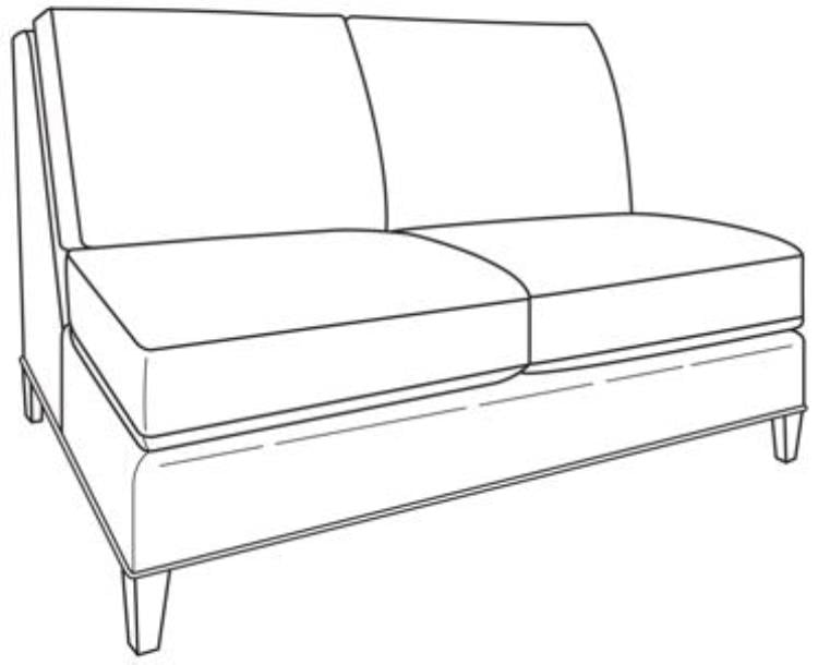 Century Furniture ES9-1340-82 Jordan Armless Love Seat