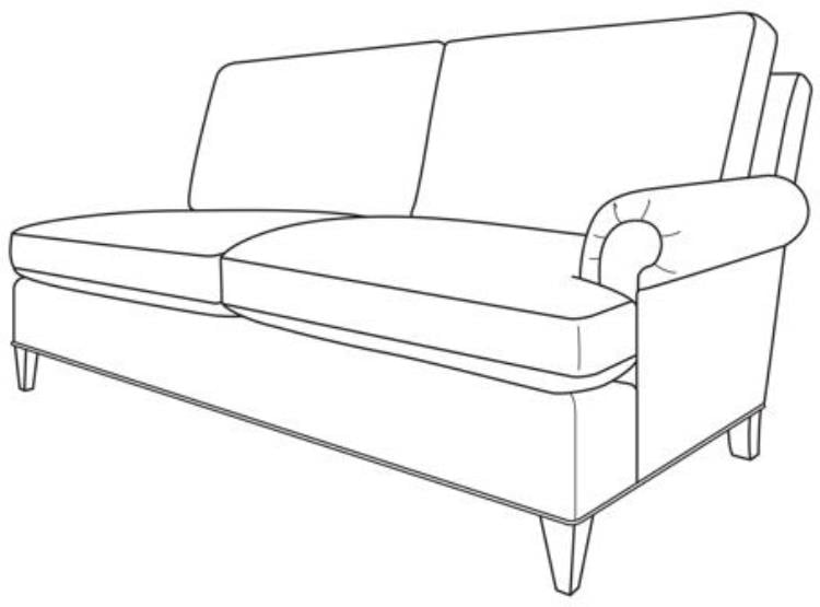 Century Furniture ES9-1341-72 Hartford RAF Love Seat