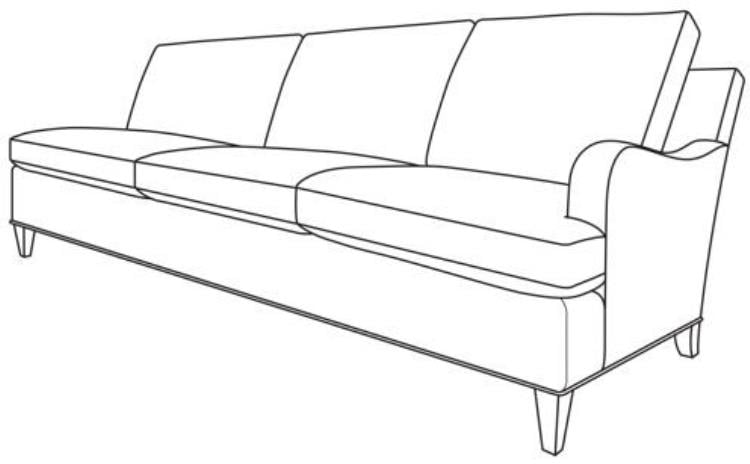 Century Furniture ES9-1342-52 Logan RAF Sofa