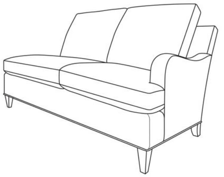 Century Furniture ES9-1342-72 Logan RAF Love Seat