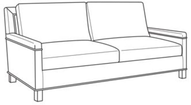 Century Furniture ES9-1344-3 Beacon Apt Sofa