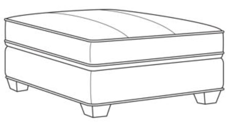 Century Furniture LR-7600-20R Leatherstone RAF Bumper Ottoman