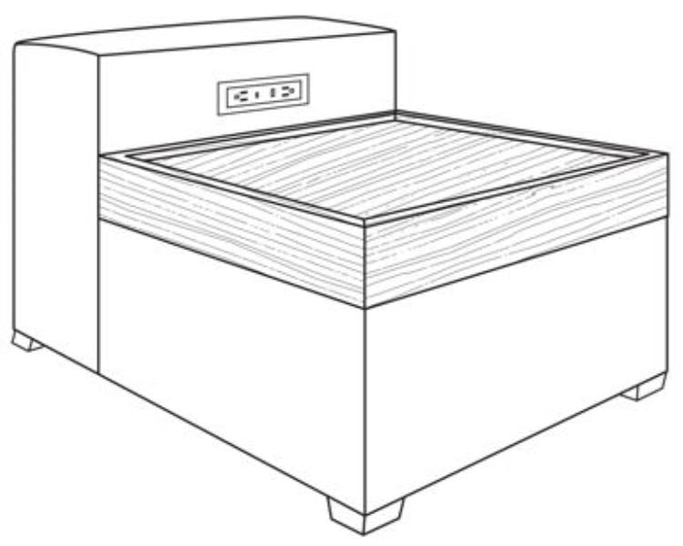 Century Furniture LR-7600-24OAKR Leatherstone RAF Table Ottoman