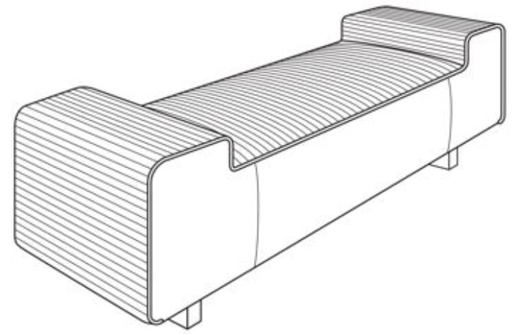 Century Furniture LT9-1081-17 Tatami Quilted Bench Oak Base
