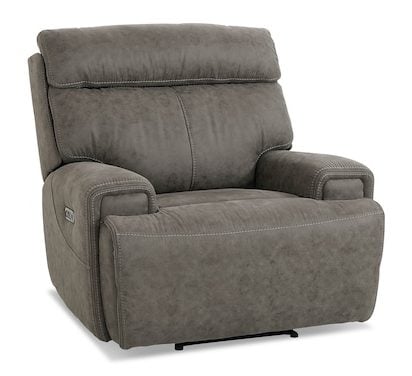 Bassett Club Level 3535-P0S Nathan Power Glider Wall Recliner - Nathan Shadow